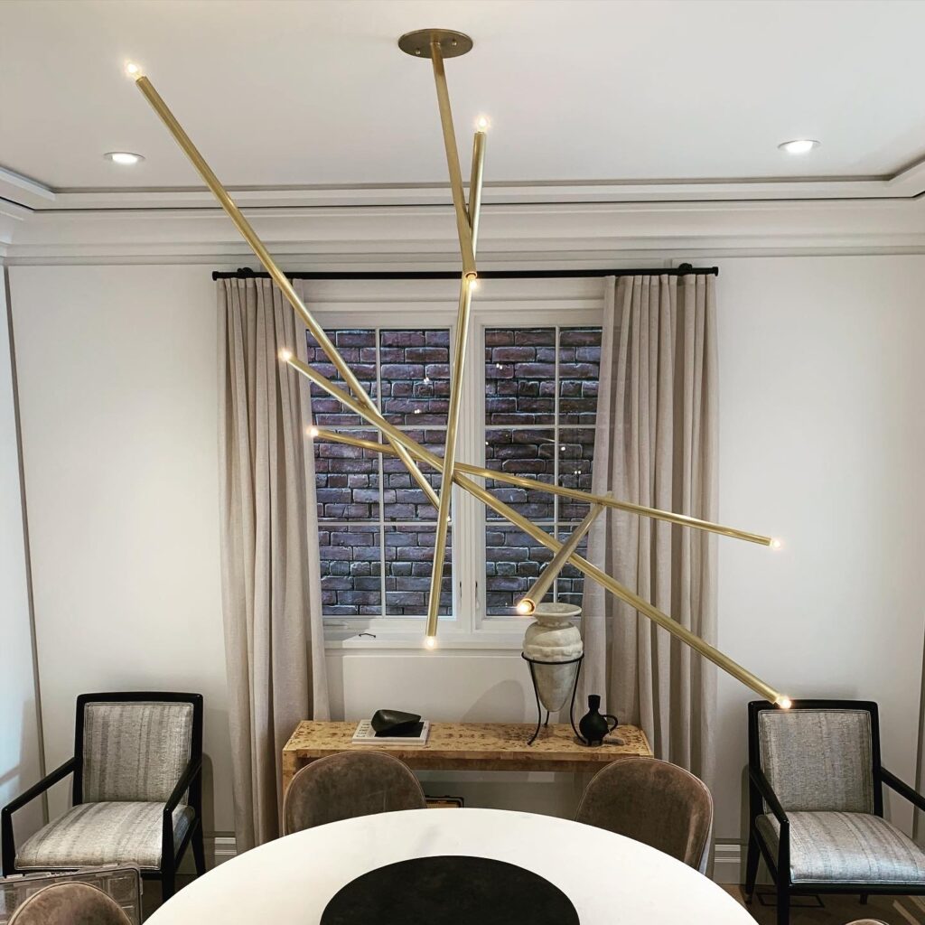 Chandelier and recessed lighting installed by Electric FX