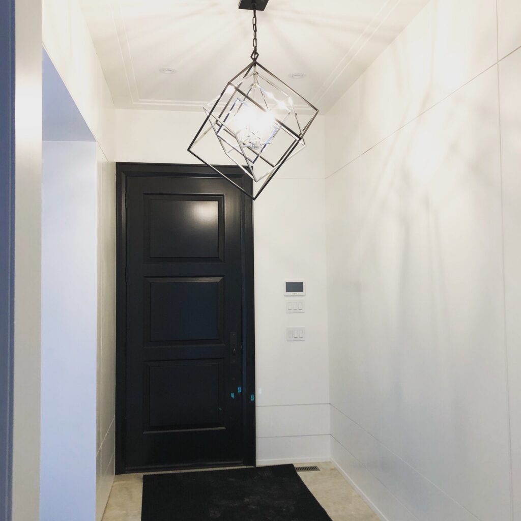 Electric FX entry pendant lighting installation