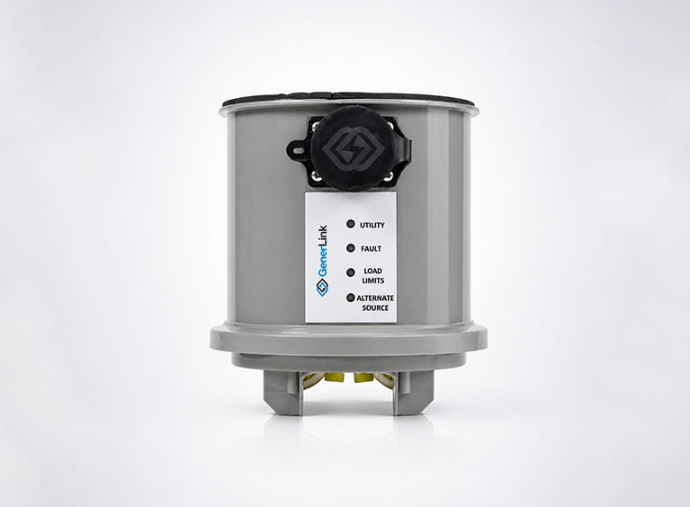 GenerLink meter-mounted transfer switch shown as a standalone product